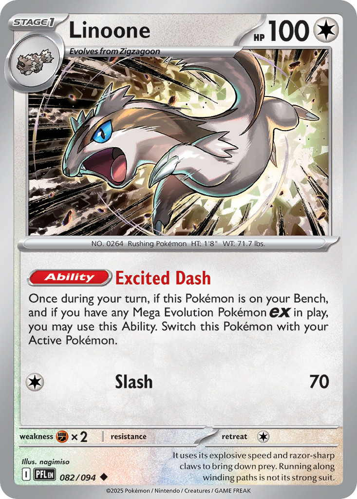 Linoone- 082/094 - Phantasmal Flames (Reverse Holo)