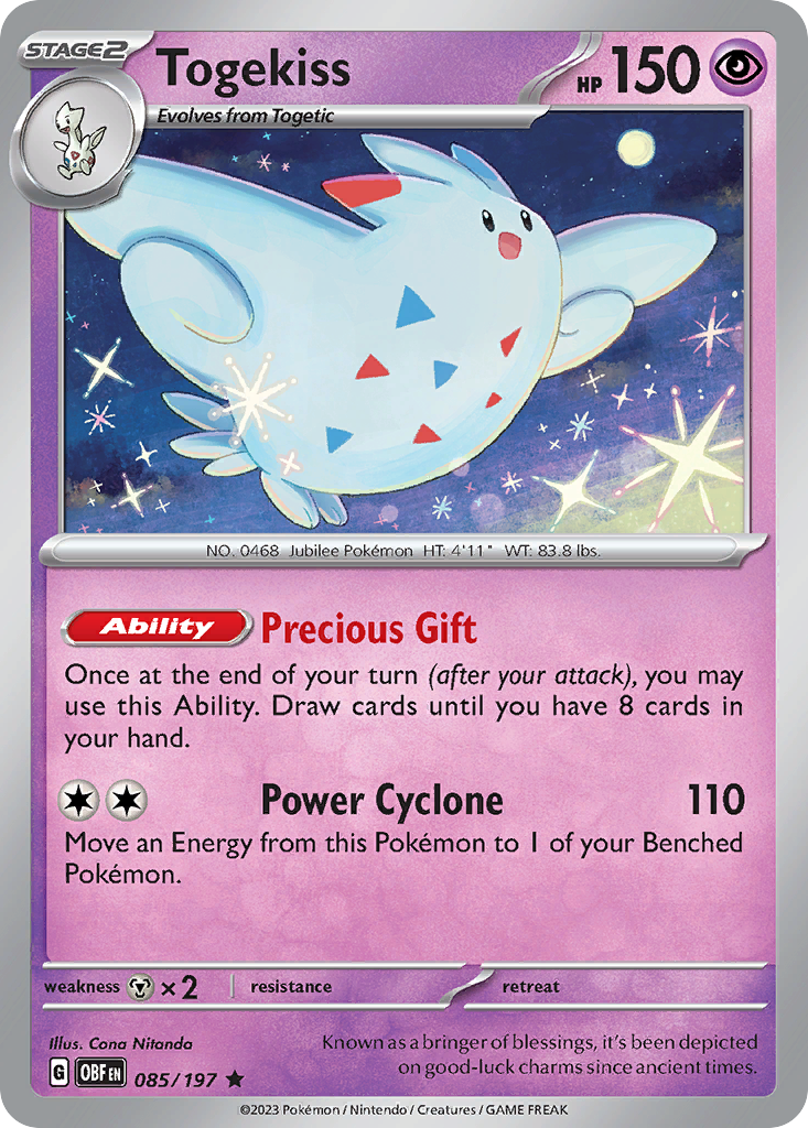 Togekiss - 085/197 - Obsidian Flames (Holo)