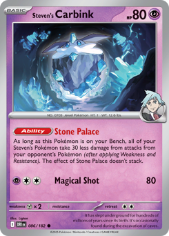Steven's Carbink - 086/182 - SV: Destined Rivals (DRI) (Reverse Holo)