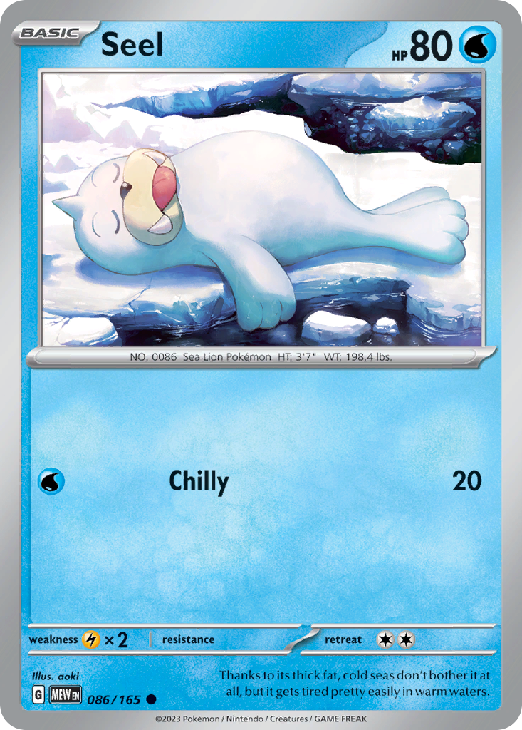 Seel - 086/165 -SV: Scarlet & Violet 151 (MEW)