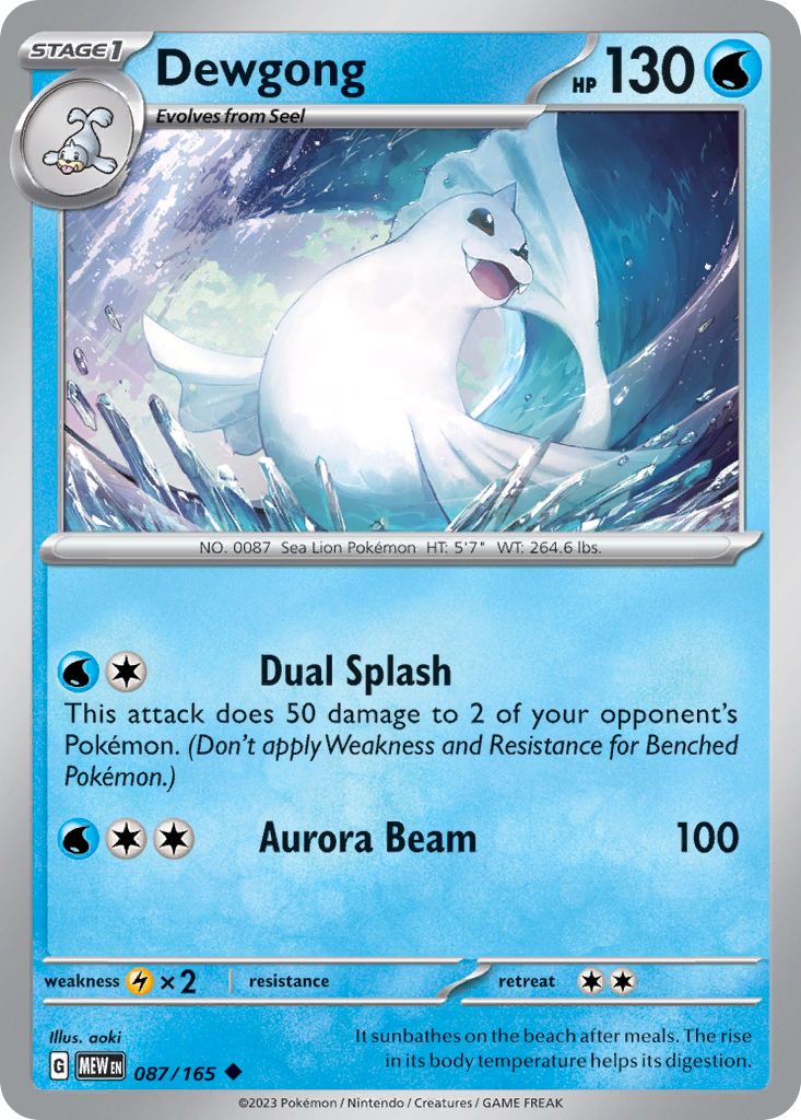 Dewgong - 087/165 -SV: Scarlet & Violet 151 (MEW)