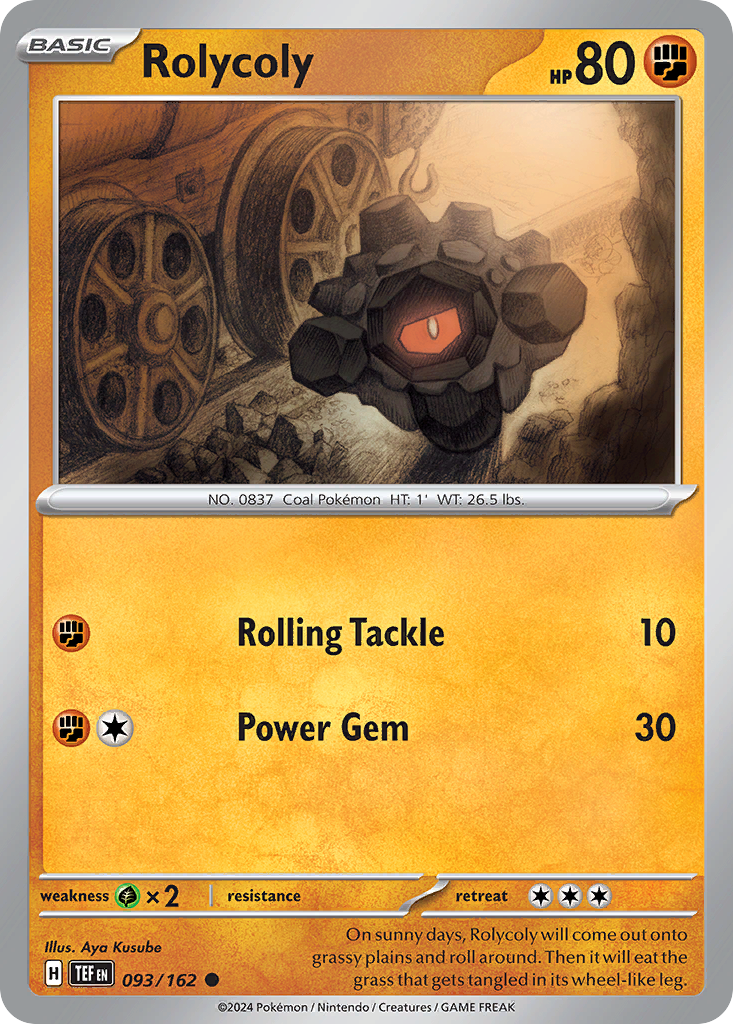 Rolycoly - 093/162 - Temporal Forces (Reverse Holo)