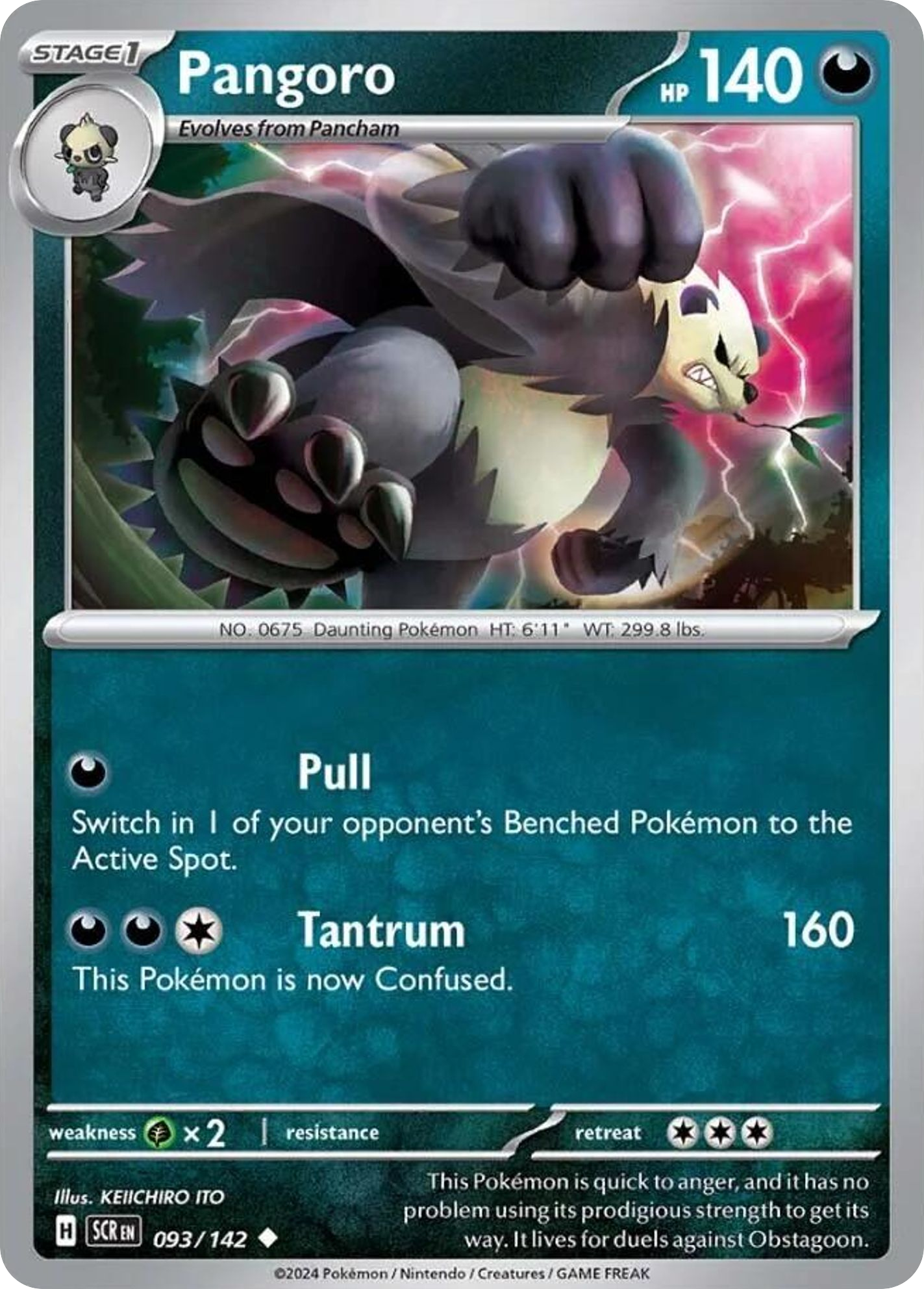 Pangoro- 093/142 - Stellar Crown (Reverse Holo)