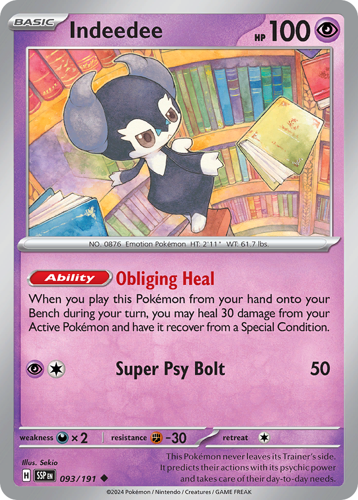 Indeedee- 093/191 - Surging Sparks (Reverse Holo)