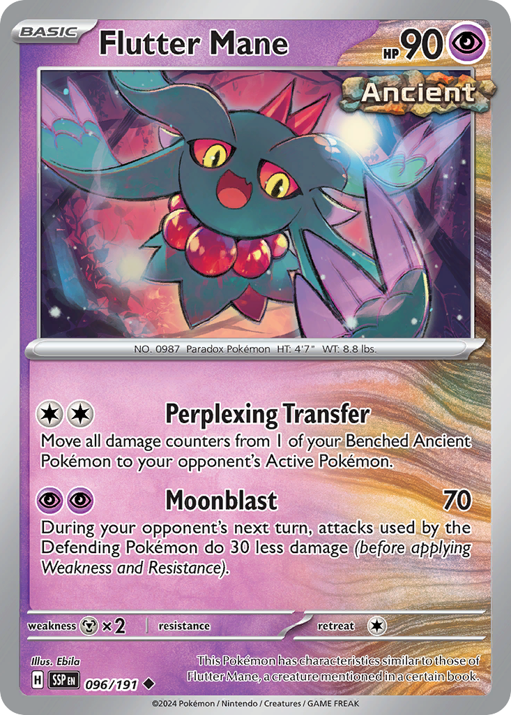 Flutter Mane- 096/191 - Surging Sparks (Reverse Holo)