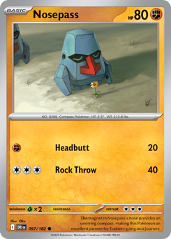 Nosepass - 097/182 - SV: Destined Rivals (DRI) (Reverse Holo)