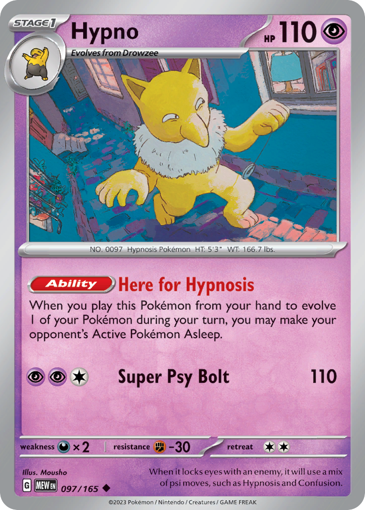 Hypno - 097/165 -SV: Scarlet & Violet 151 (MEW)
