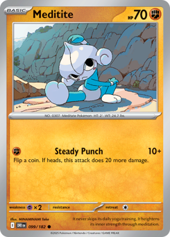 Meditite - 099/182 - SV: Destined Rivals (DRI) (Reverse Holo)