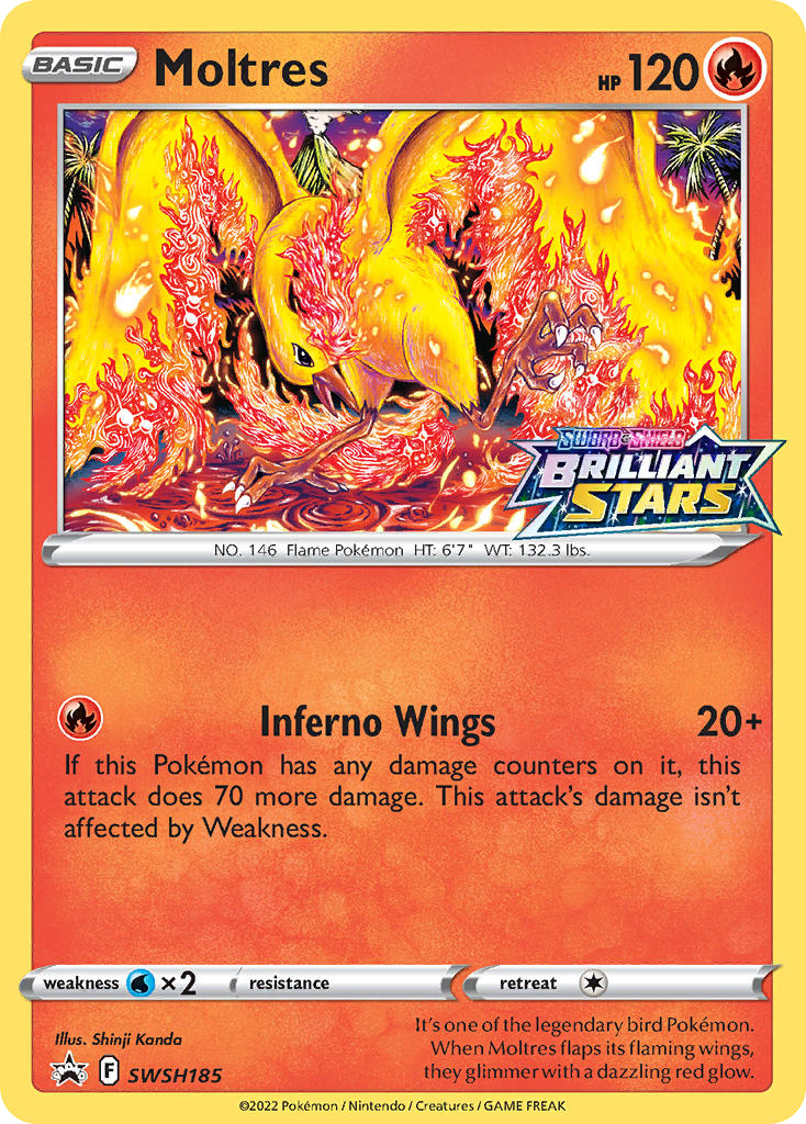 Moltres - 185/307 - SWSH: SWSH Black Star Promos (PR-SW)