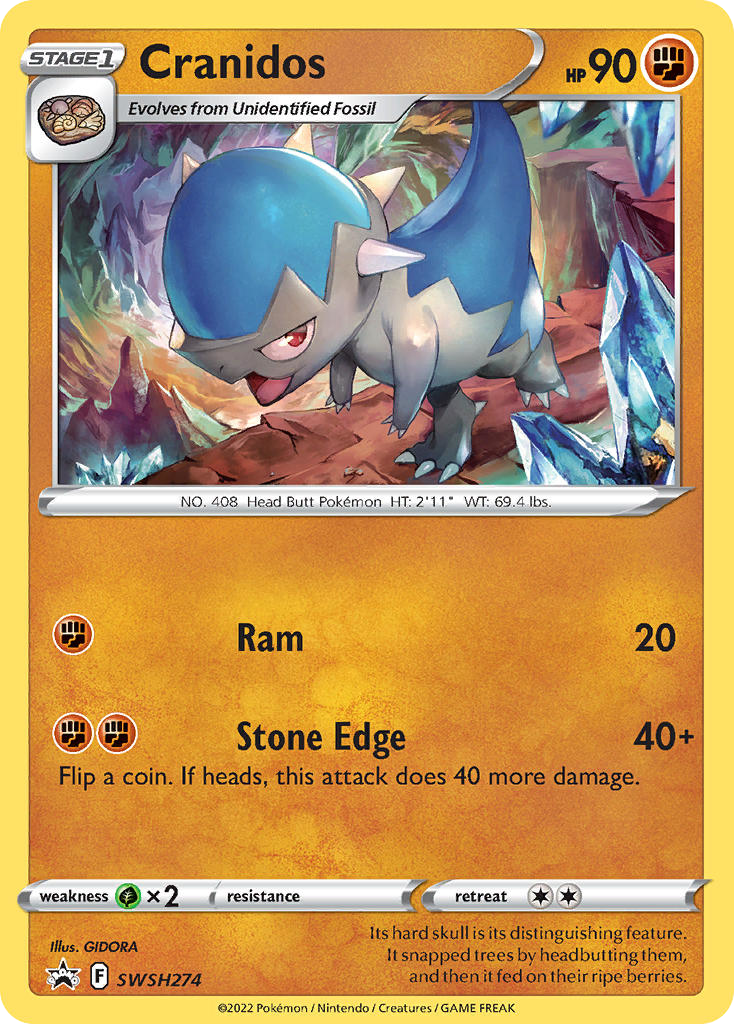 Cranidos - 274/307 - SWSH: SWSH Black Star Promos (PR-SW)