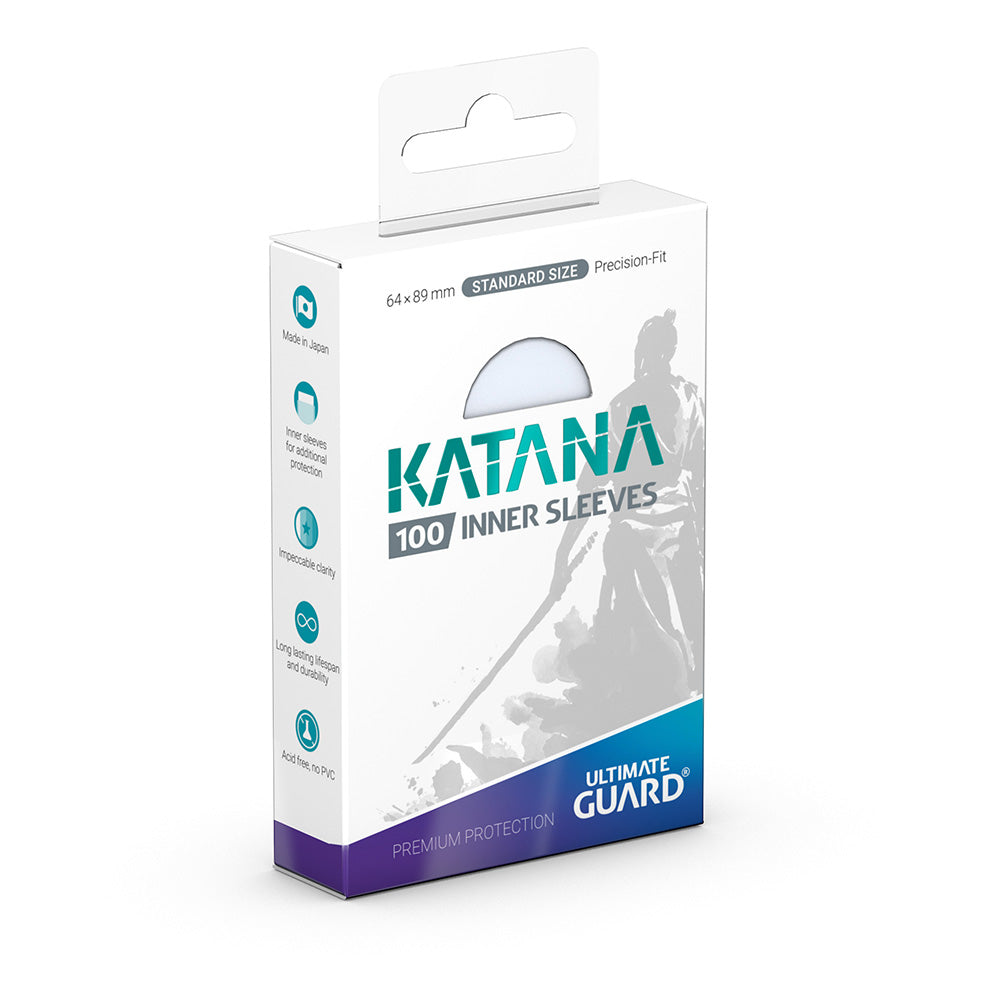 Ultimate Guard Katana Inner Sleeves Std. Size Clear (100) Perfect Fit