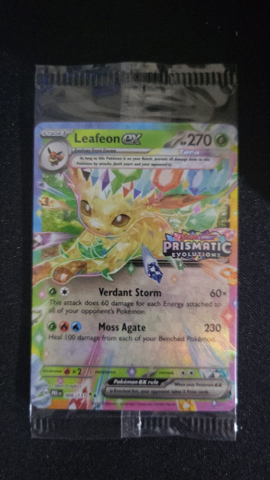 Leafeon ex Prismatic Evolutions Stamped Sealed Promo