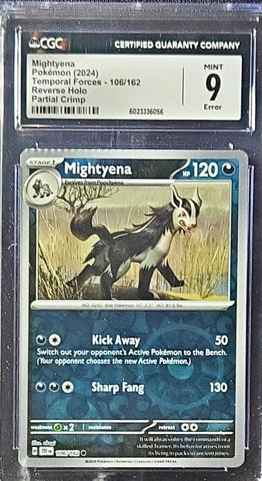Mightyena - 106/162 - CGC 9 Mint Error