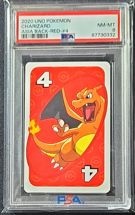 2020 Uno Pokemon Charizard - PSA 8 NM