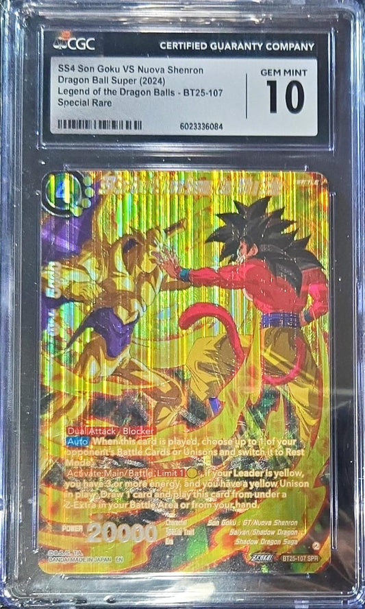 SS4 Son Goku vs Nuova Shenron - BT25-107 - CGC 10 Gem Mint
