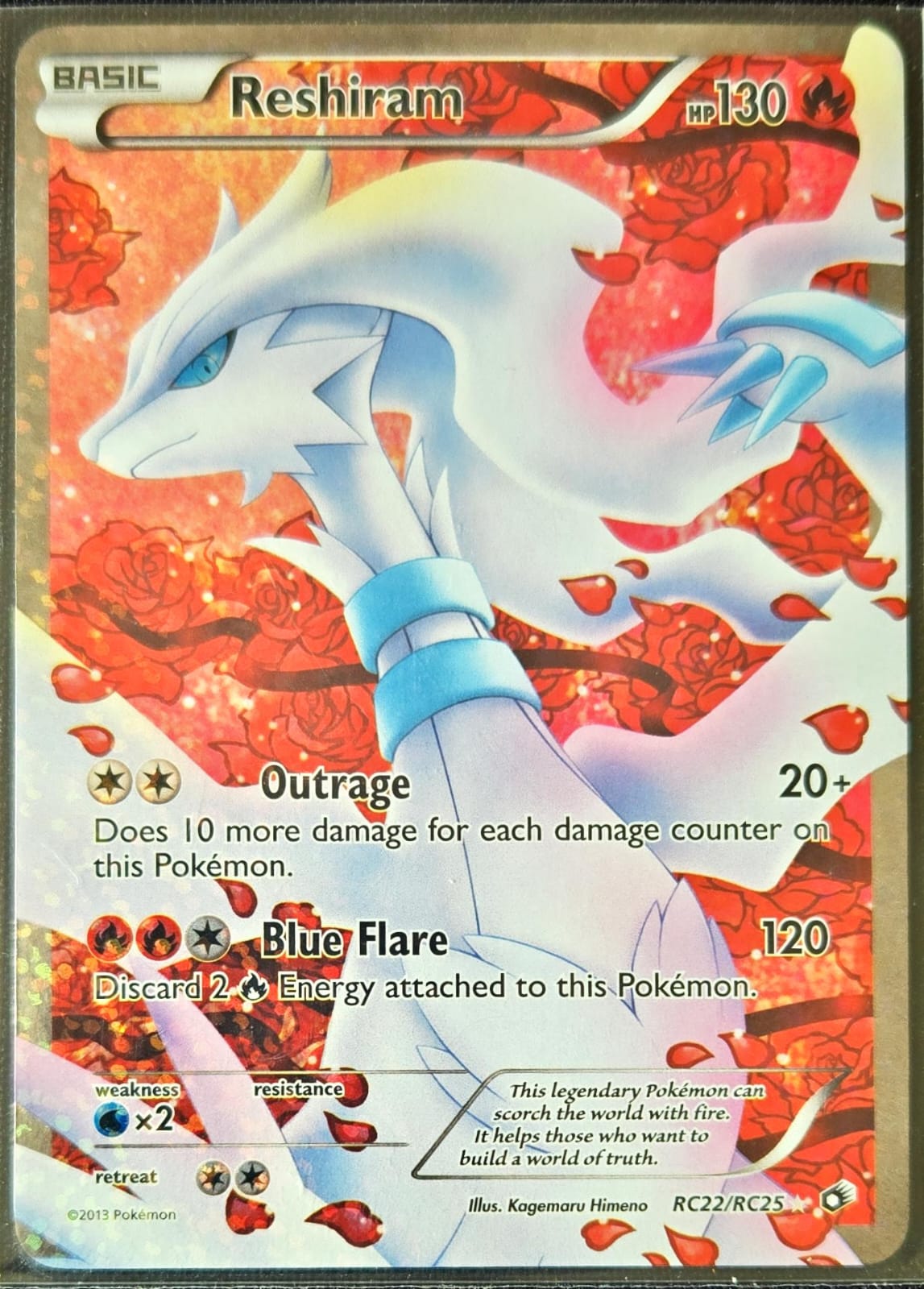 Reshiram - RC22/RC25 - Legendary Treasures: Radiant Collection (Lightly Played)