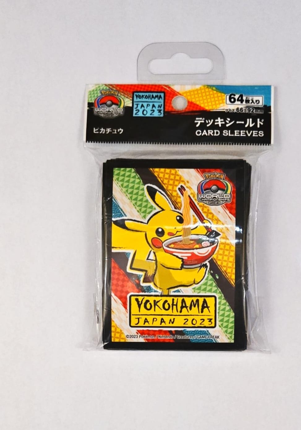 Pokemon Official Deck Shield WCS 2023 Yokohama Pikachu 64 Sleeves