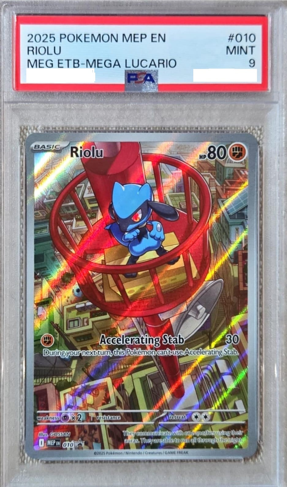 PSA 9 - Riolu - 010 - Mega Evolution Promo