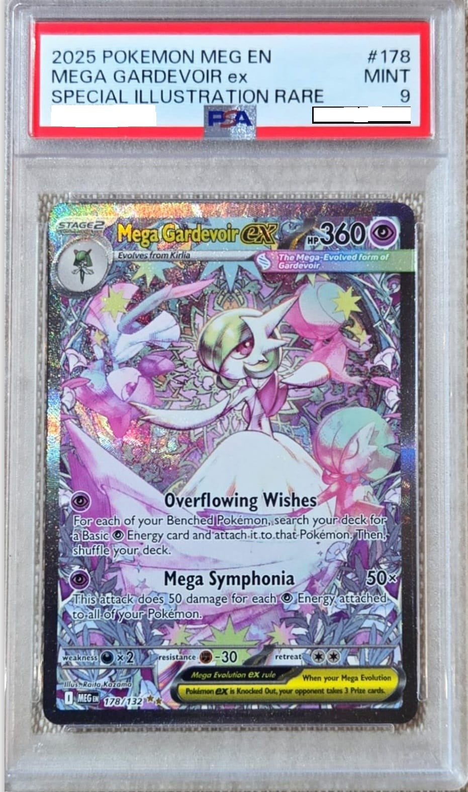 PSA 9 - Mega Gardevoir Ex - 178/132 - Mega Evolution