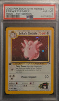 PSA 8 Erika's Clefable [1st Edition] #3 (Pokemon Gym Heroes)