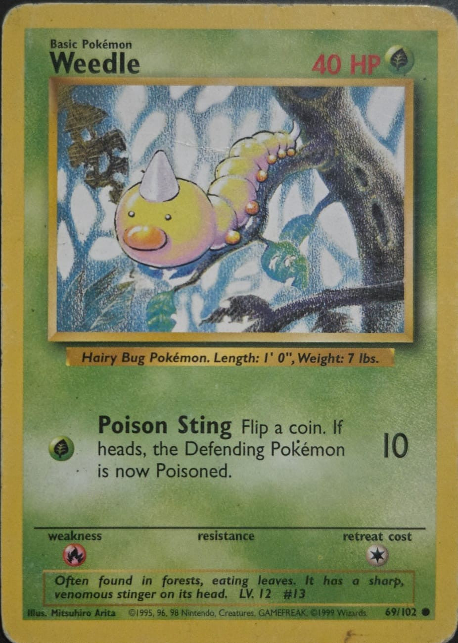 Weedle - 069/102 - Base Set (base1) (Damaged)