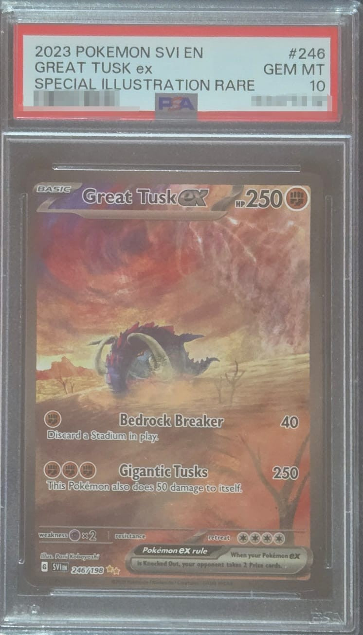 PSA 10 Great Tusk Ex - 246/198 - Scarlet and Violet