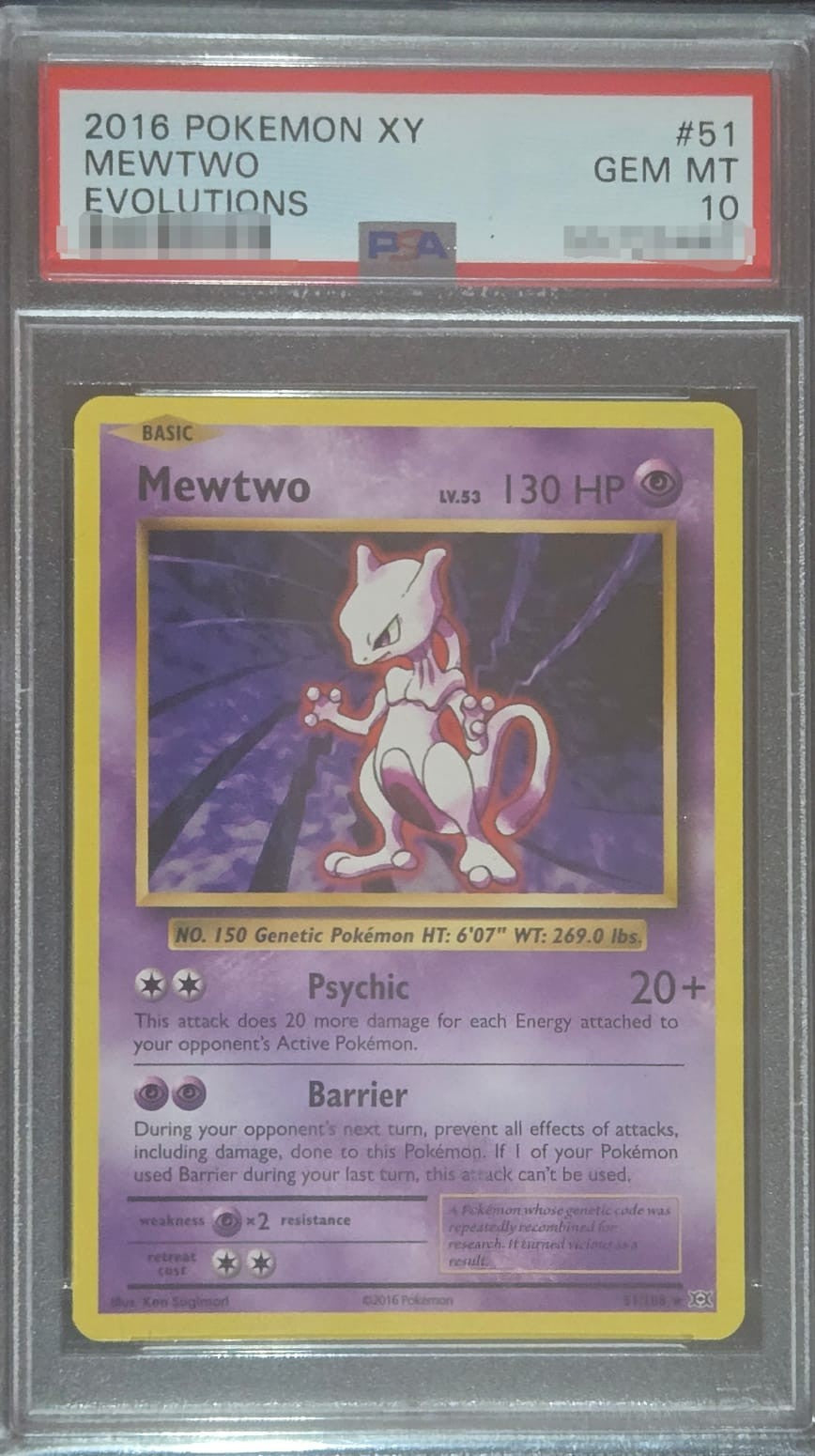 PSA 10 Mewtwo - 51/108 - XY Evolutions
