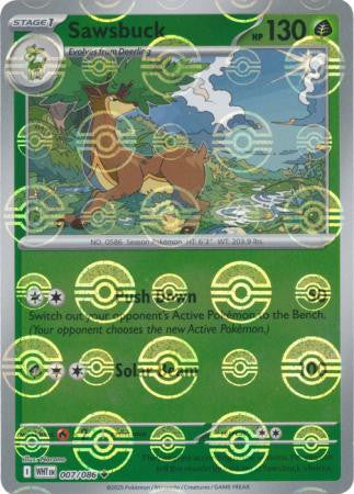 Sawsbuck - 007/086 - SV: White Flare (WHT) (Master Ball Pattern)