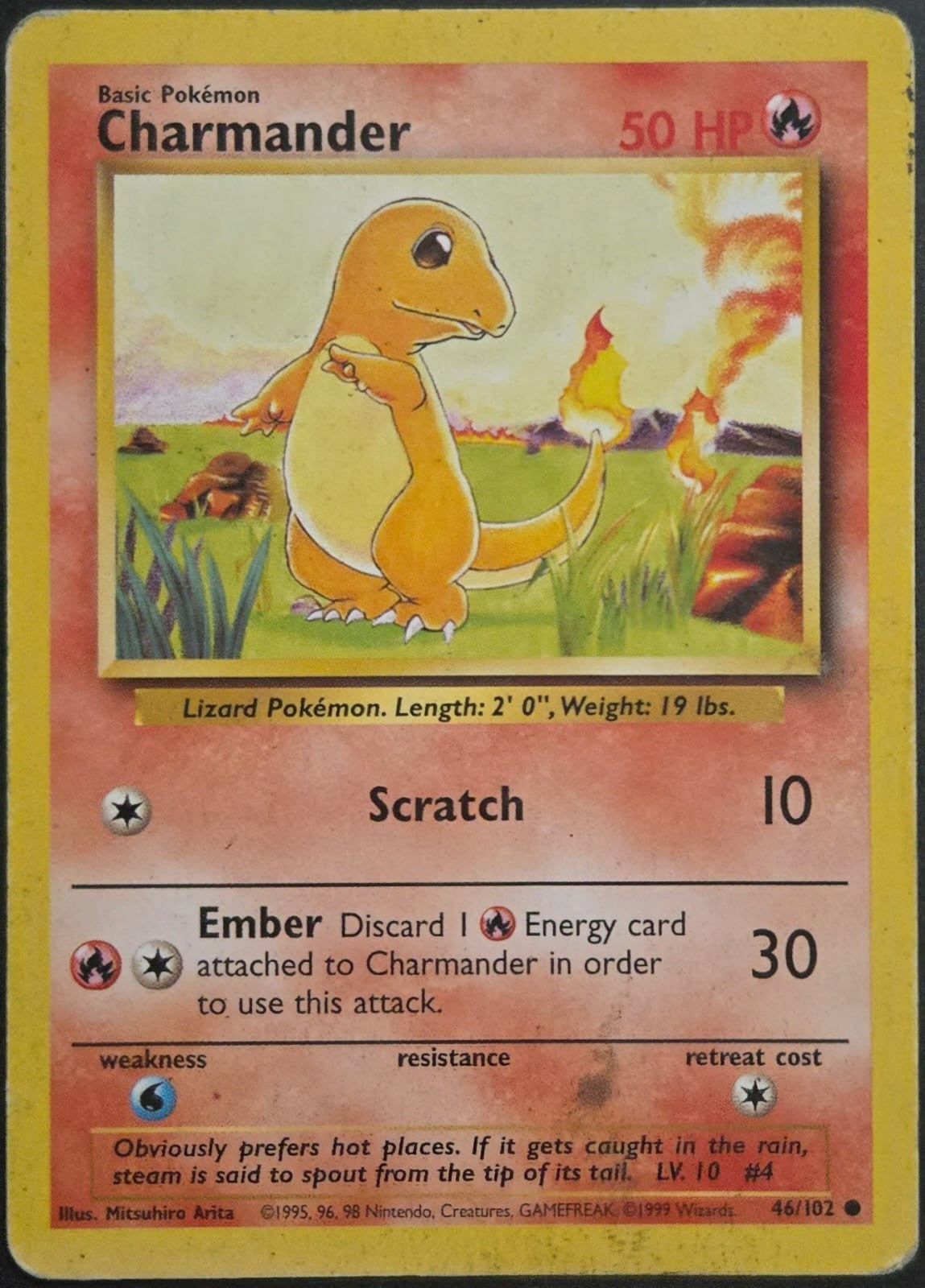 Charmander - 046/102 - Base Set (base1) (Heavy Played)