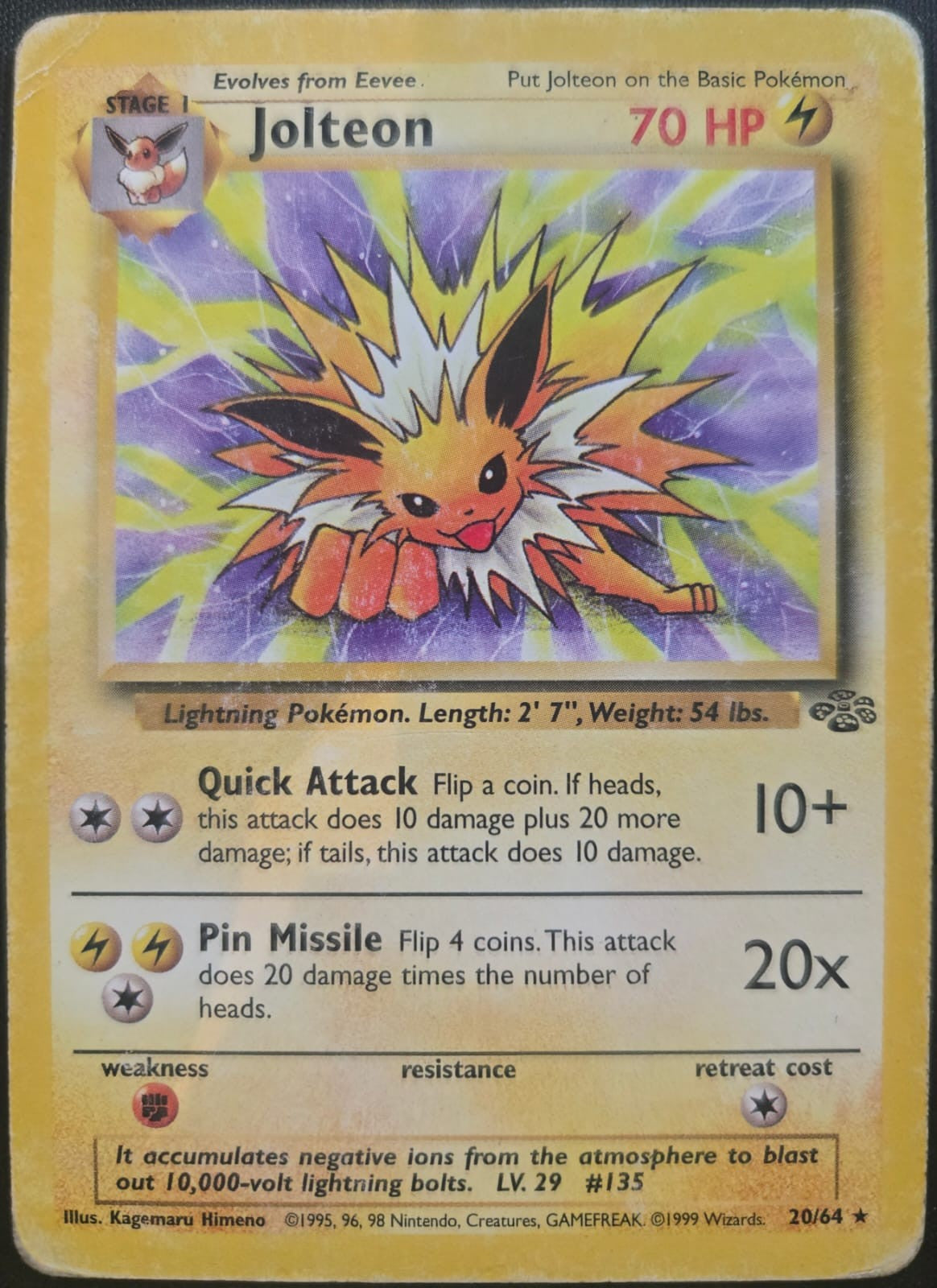 Jolteon - 20/64 - Jungle (base2) (Damaged)
