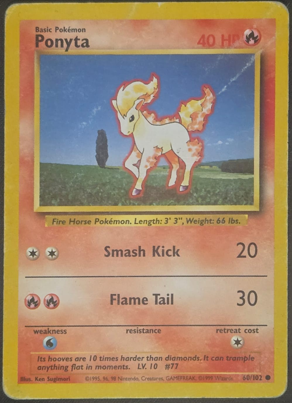 Ponyta - 060/102 - Base Set (base1) (Damaged)