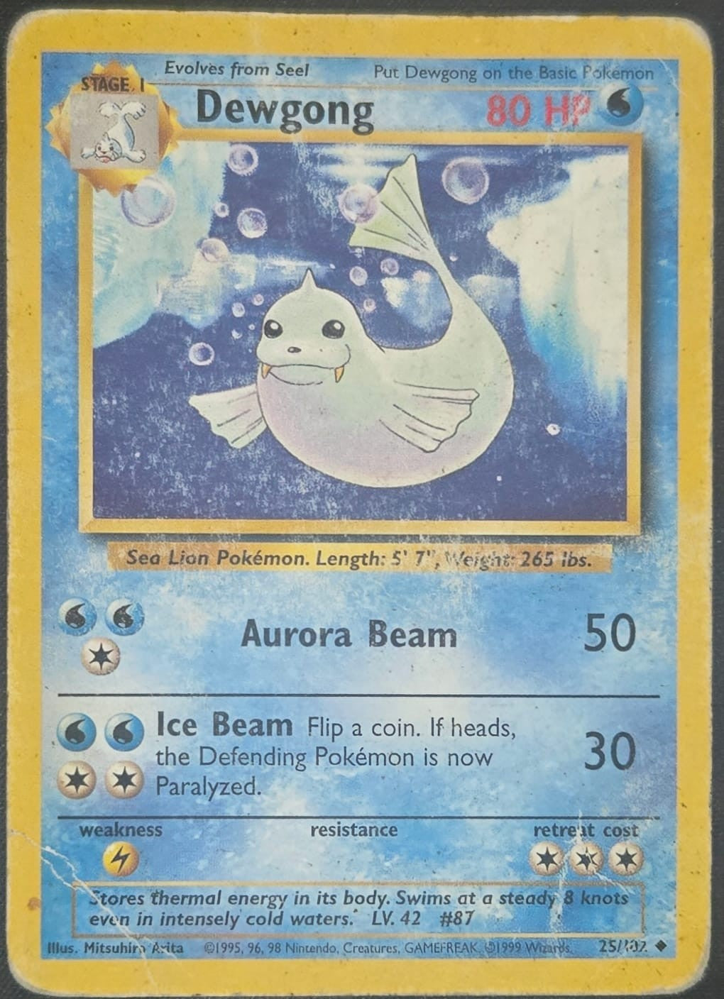 Dewgong - 025/102 - Base Set (base1) (Damaged)