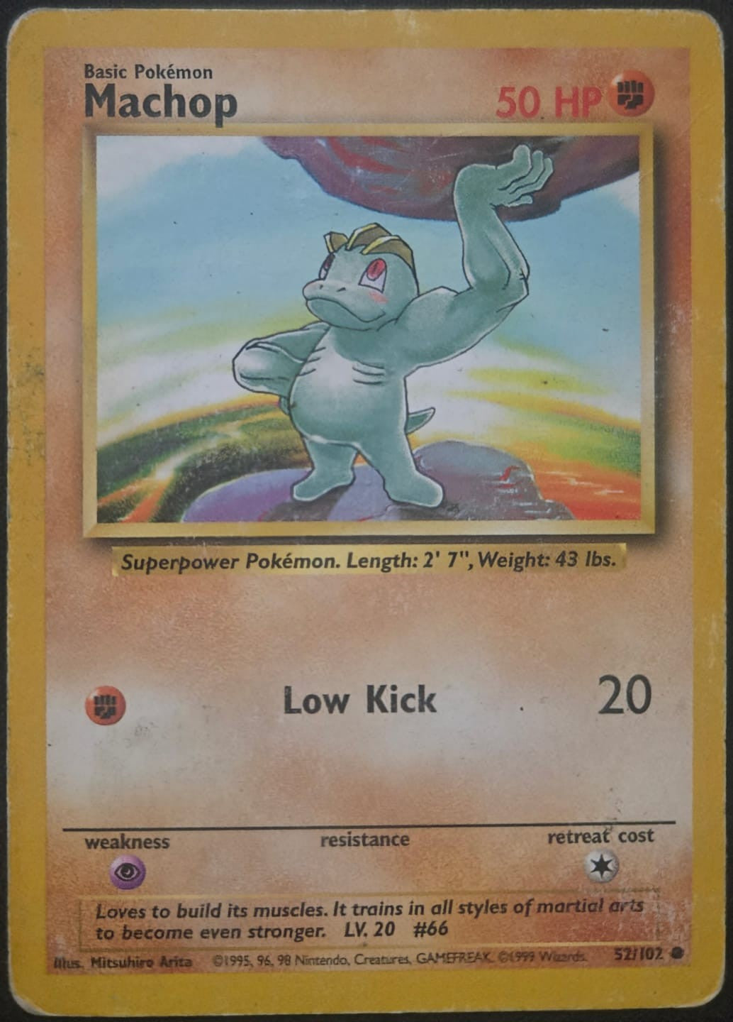 Machop - 052/102 - Base Set (base1) (Damaged)