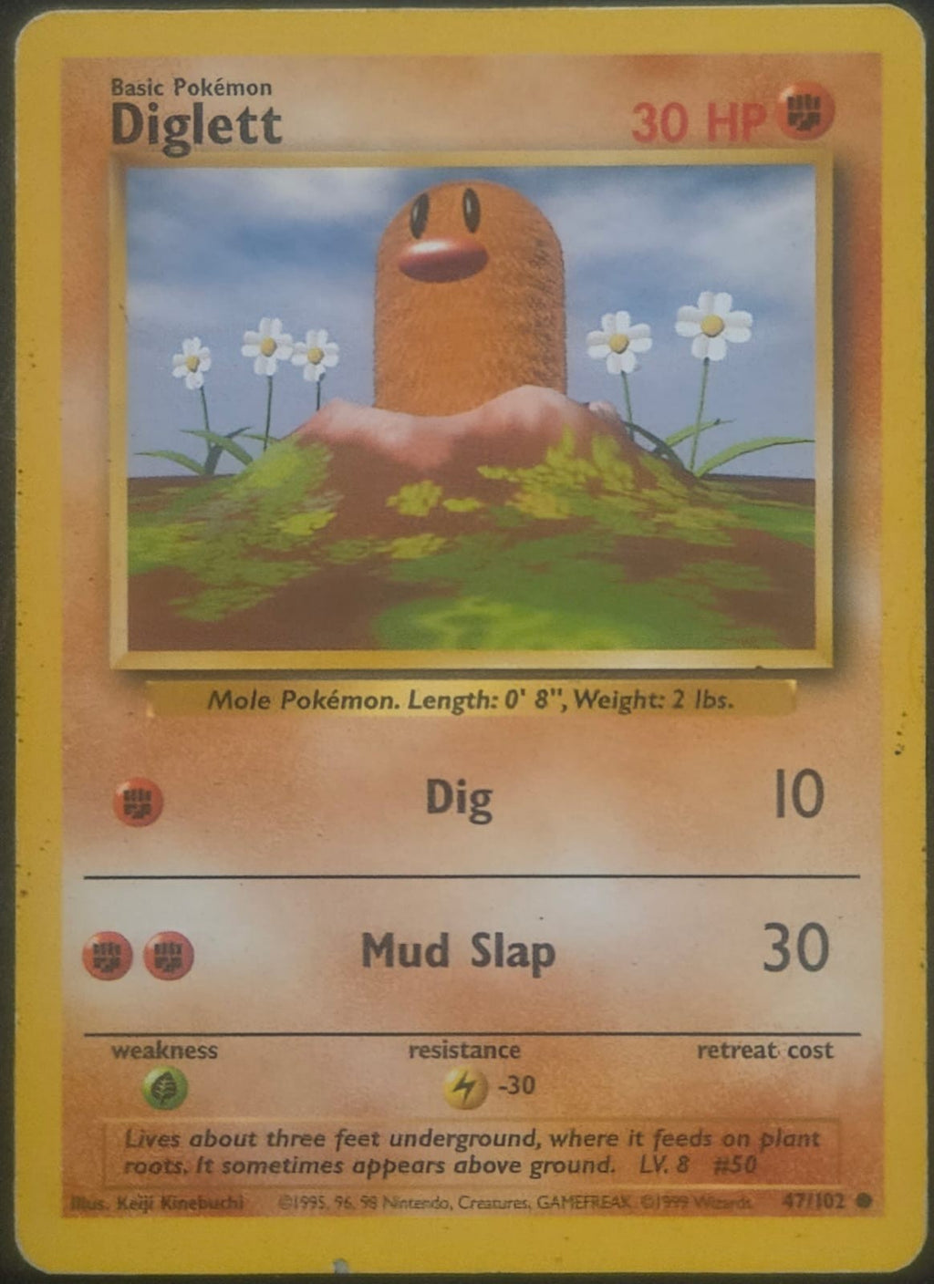 Diglett - 47/102 - Base Set (base1) (Moderately Played)
