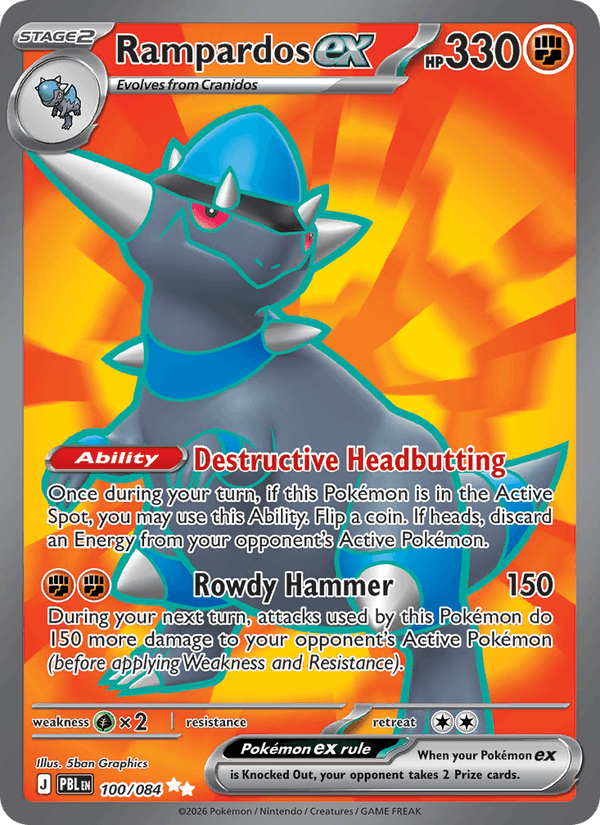 Rampardos ex - 100/084 - Pitch Black (me05)