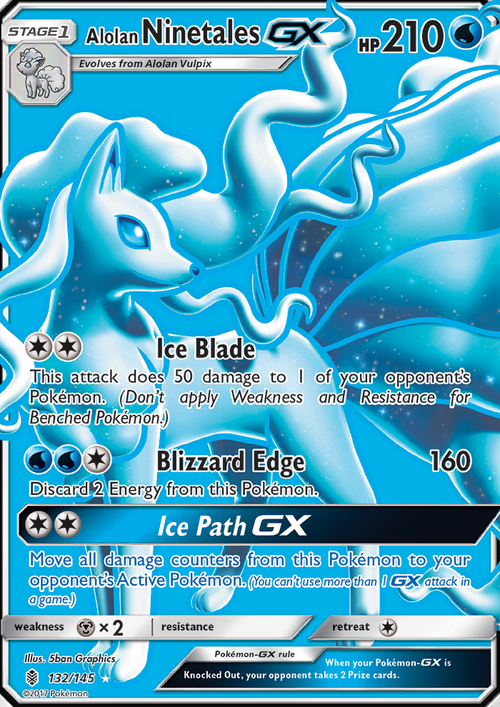 Alolan Ninetales GX - 132/145 - Guardians Rising (sm2)