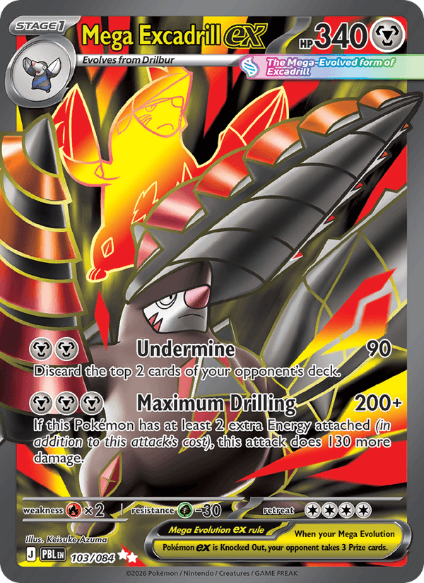 Mega Excadrill ex - 103/084 - Pitch Black (me05)