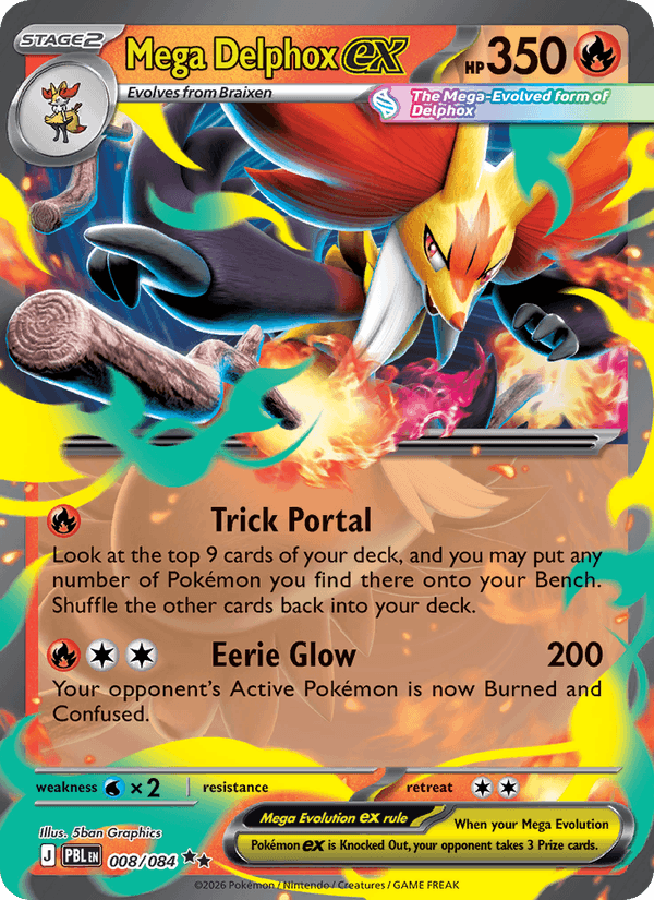 Mega Delphox ex - 008/084 - Pitch Black (me05)