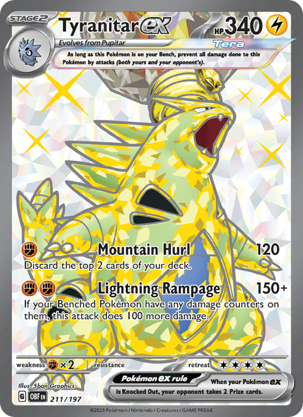 Tyranitar ex - 211/197 - Obsidian Flames (sv03)