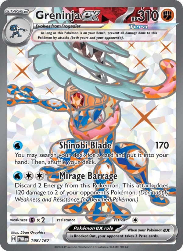 Greninja ex - 198/167 - Twilight Masquerade (sv06)