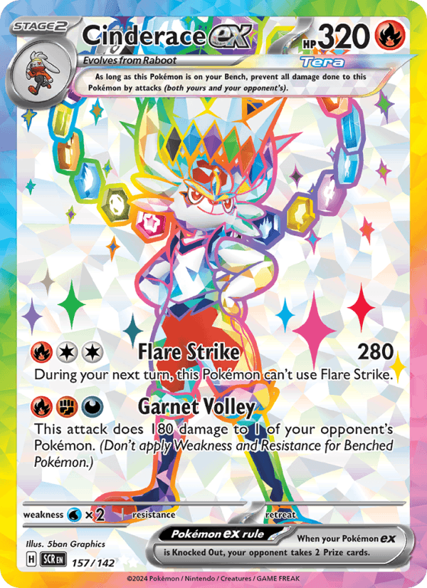 Cinderace ex - 157/142 - Stellar Crown (sv07)