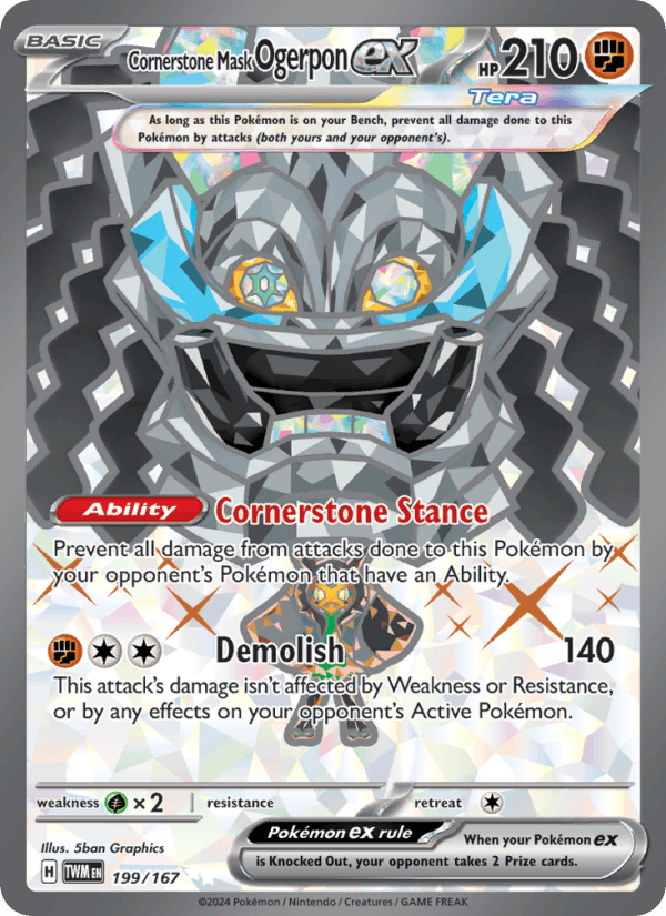 Cornerstone Mask Ogerpon ex - 199/167 - Twilight Masquerade (sv06)