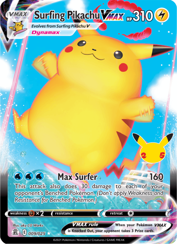 Surfing Pikachu VMAX - 009/025 - Celebrations (cel25)