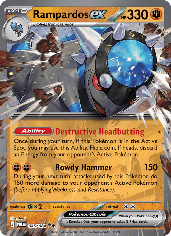 Rampardos ex - 045/084 - Pitch Black (me05)