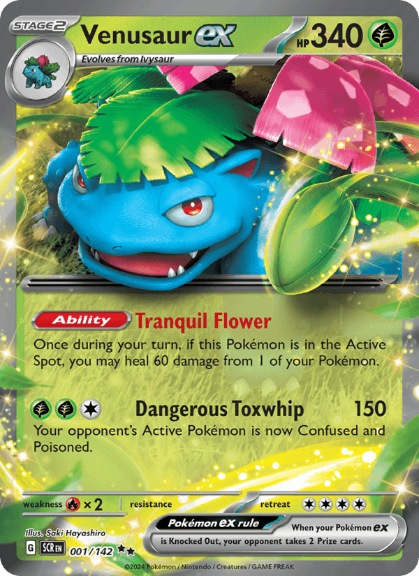 Venusaur ex - 001/142 - Stellar Crown (sv07)