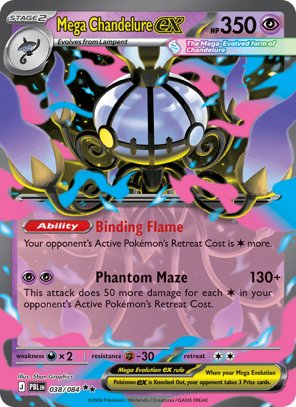 Mega Chandelure ex - 038/084 - Pitch Black (me05)