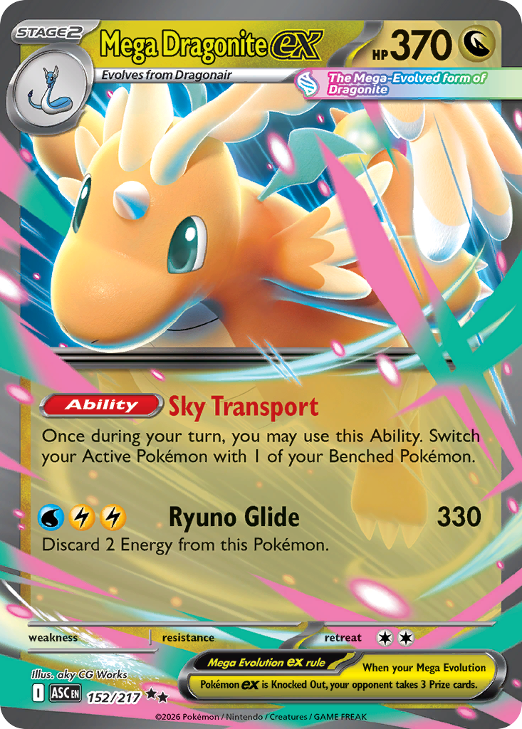 Mega Dragonite ex - 152/217 - Ascended Heroes (ASC)