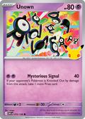 Unown - 072/128 - Mega Evolution: 30th Celebration (30C) Pokémon card