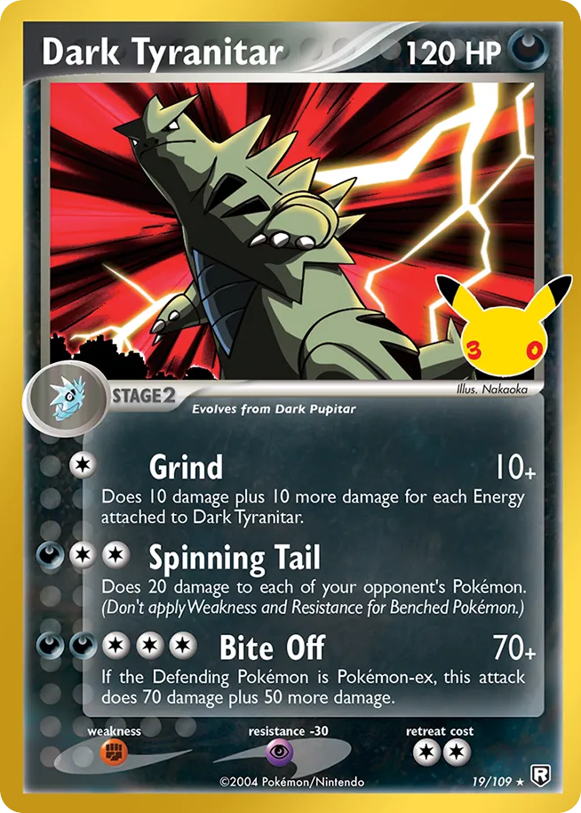 Dark Tyranitar - 019/109 - Mega Evolution: 30th Celebration Classic Collection (30C-CC) Pokémon card