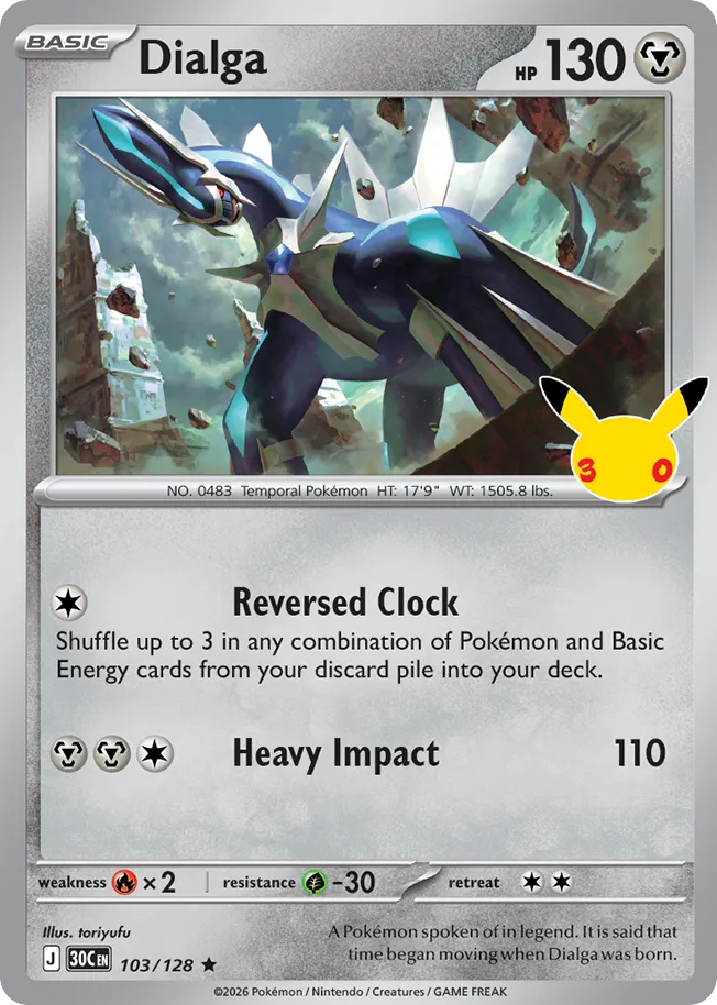 Dialga - 103/128 - Mega Evolution: 30th Celebration (30C) Pokémon card
